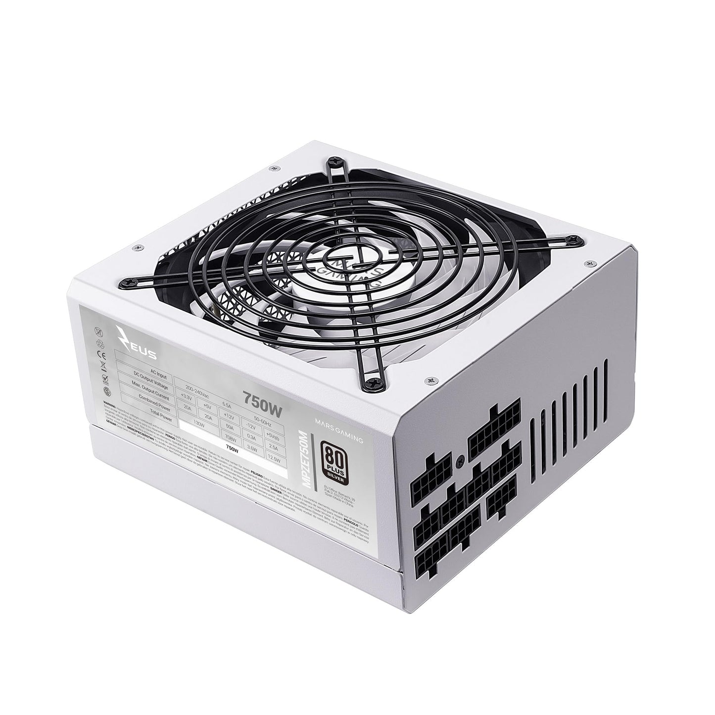 FUENTE DE ALIMENTACION MARS GAMING 750W 80 PLUS SILVER