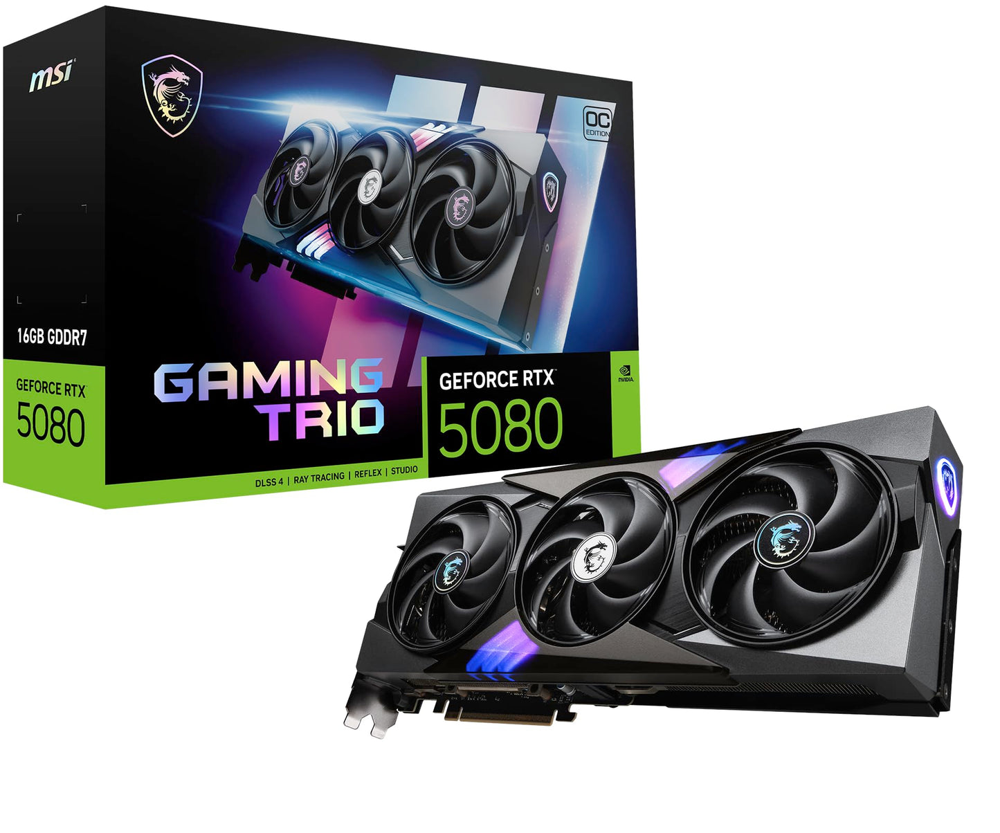 TARJETA GRAFICA MSI GEFORCE RTX 5080 16G TRIO GAMING OC 16 GB