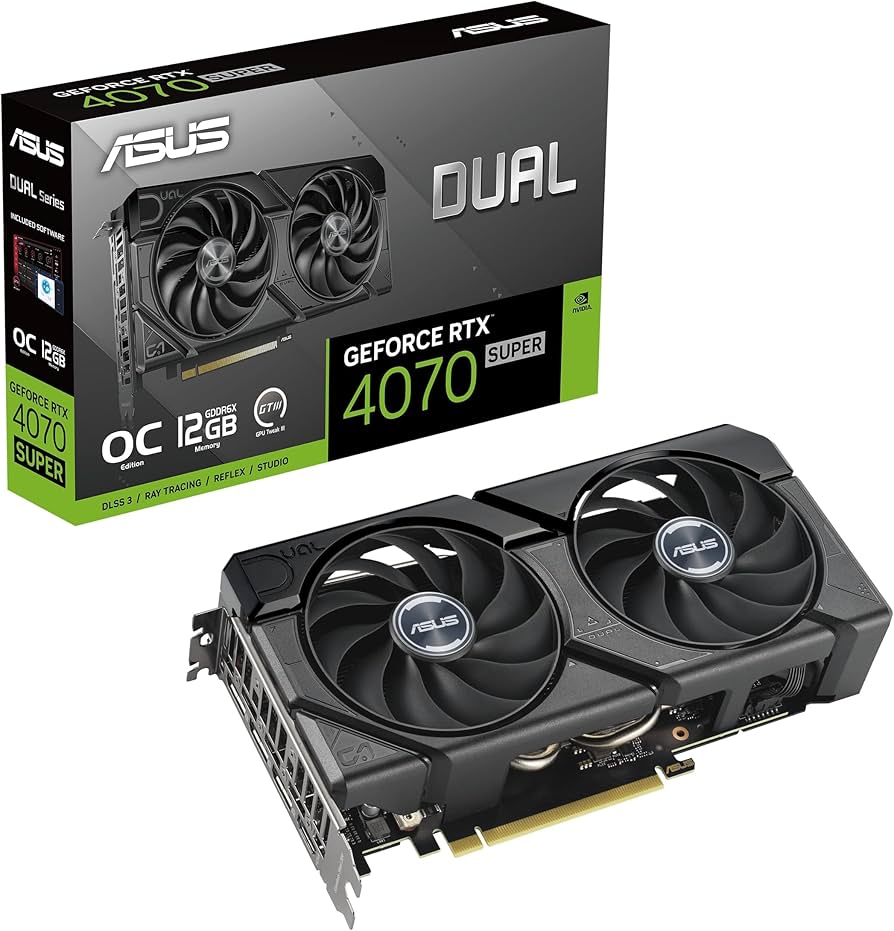TARJETA GRAFICA ASUS DUAL GEFORCE RTX4070 SUPER EVO OC 12 GB