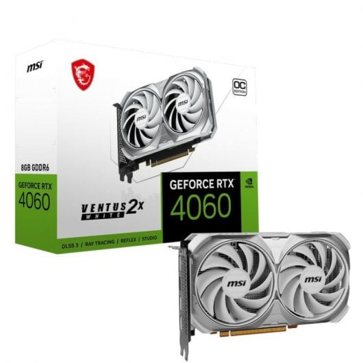 TARJETA GRAFICA MSI RTX 4060 VENTUS 2X BLANCA 8G OC