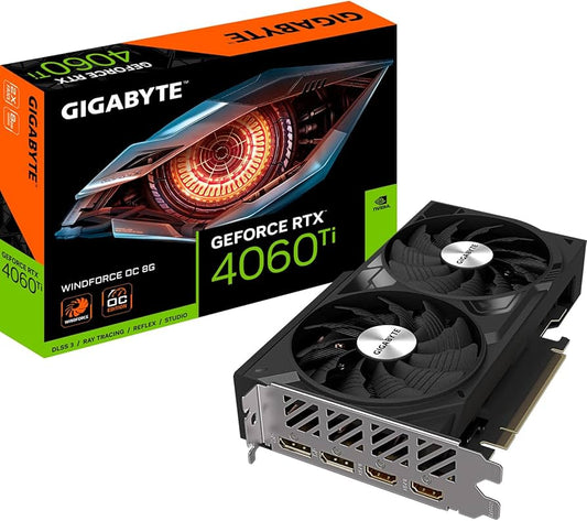 TARJETA GRAFICA GIGABYTE RTX 4060 TI WINDFORCE OC 8G 8GB