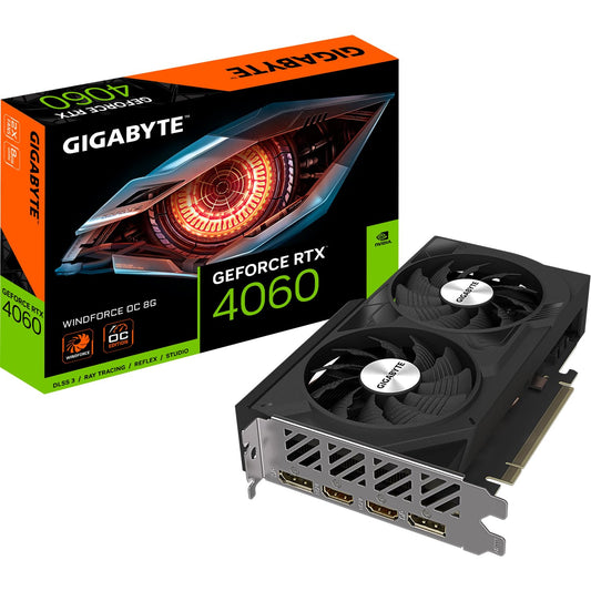 TARJETA GRAFICA GIGABYTE RTX 4060 WINDFORCE OC 8G 8GB