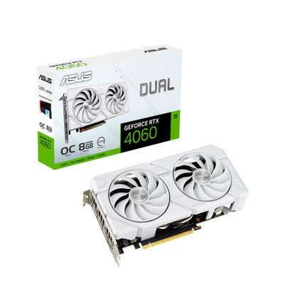 TARJETA GRAFICA ASUS DUAL RTX 4060 O8G EVO WHITE 8GB DDR6