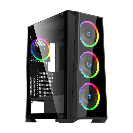 CARCASA SEMITORRE GAMING HIDITEC MH12 GLASS ARGB NEGRO